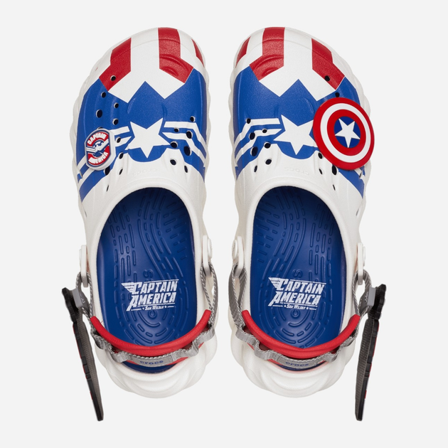 Чоловічі крокси Crocs Captain America Echo Clog 209478-100 48-49 (M13) 31 см Білі (196265658558) - зображення 3