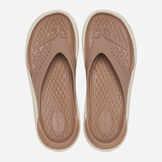 Чоловічі в'єтнамки для пляжу Crocs LiteRide 205182-2J3 39-40 (M7/W9) 25 см Світло-коричневі (196265589289) - зображення 3