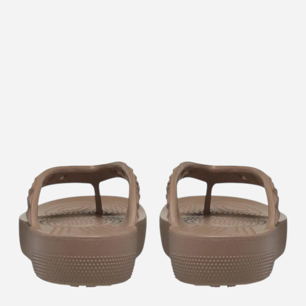 Жіночі в'єтнамки для пляжу Crocs Classic Platform Geometric Flip 209565-2Q9 37-38 (M5/W7) 23 см Світло-коричневі (196265553358) - зображення 4