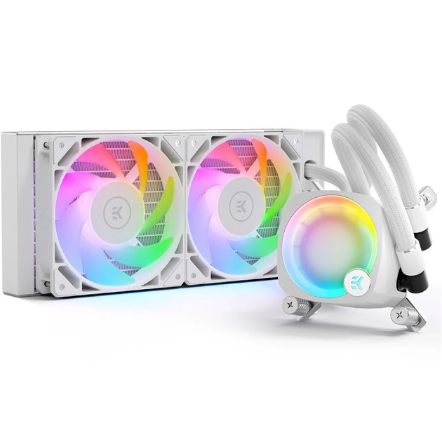 Система водяного охлаждения Ekwb EK-Nucleus AIO CR240 Lux D-RGB White (3831109897843) - изображение 1
