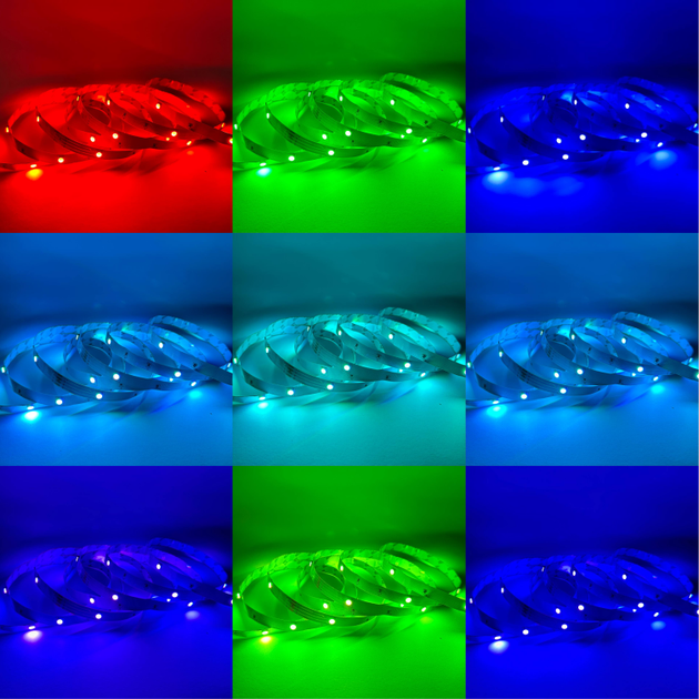 Светодиодная лента комплект 25м с пультом 24 кнопки LED RGB SMD3535 USB 5V 15 светодиодов на метр - изображение 7