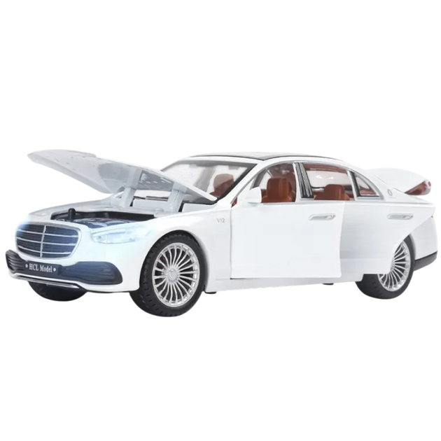 Металева машинка інерційна з ефектами Mercedes-Benz S600 Auto Expert Білий - Фото 2 Металева машинка інерційна з ефектами Mercedes-Benz S600 Auto Expert Білий - зображення 2