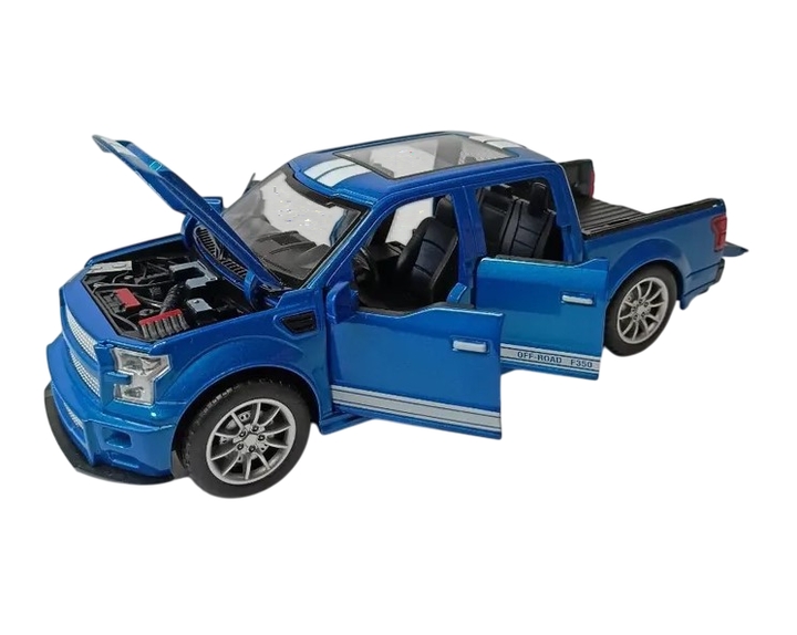 Металлическая машинка инерционная с эффектами Пикап Форд Ford F-350 Auto Expert Синий - изображение 8