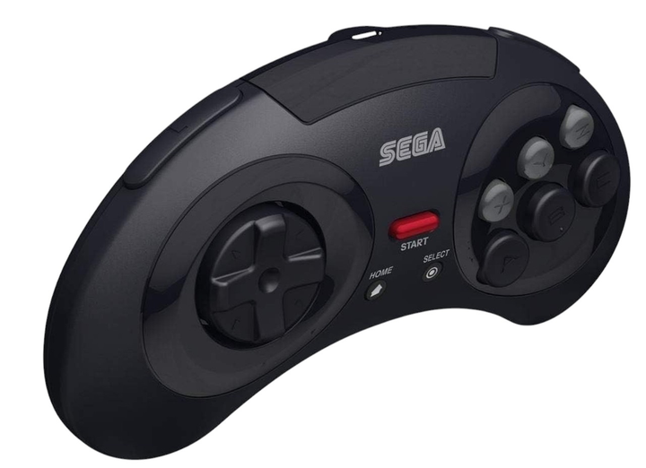 Kontroler bezprzewodowy Retro-Bit SEGA Mega Drive Black (7350002937266) - obraz 1