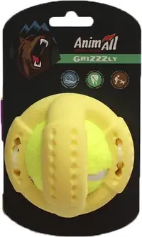 Игрушка для собак Мяч AnimAll GrizZzly теннисный мяч, L желтый - Фото 2 Игрушка для собак Мяч AnimAll GrizZzly теннисный мяч, L желтый - изображение 2