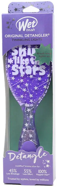 Щітка для волосся Wet Brush Galaxy Twinkling Lights Purple Stars (736658579499) - зображення 1