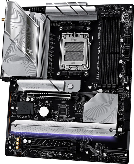 Płyta główna ASRock B850 LiveMixer Wi-Fi (sAM5, AMD B850, PCI-Ex16) - obraz 3