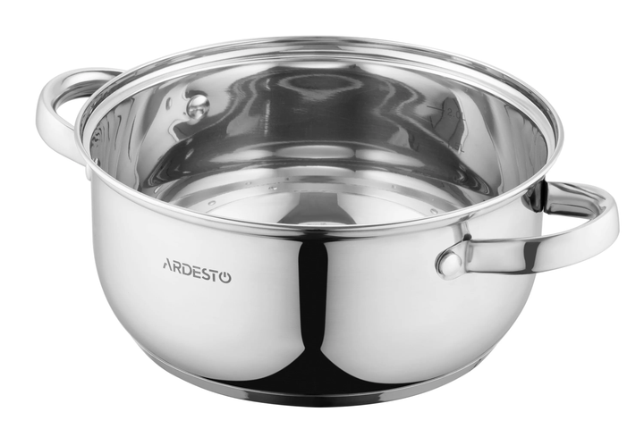Каструля Ardesto Gemini Gourmet Aosta сіра з нержавіючої сталі 2.7л (AR1926BC) - изображение 4