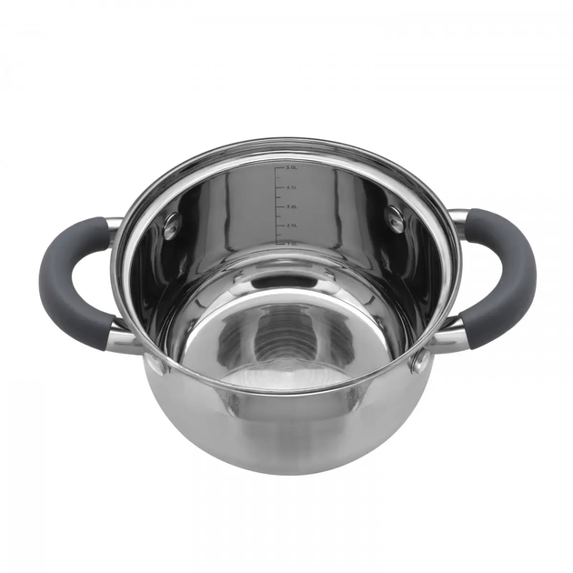 Каструля Zauberg Grey сіра з нержавіючої сталі 1.3 л (ZB-1,3 CG) - Фото 3 Каструля Zauberg Grey сіра з нержавіючої сталі 1.3 л (ZB-1,3 CG) - зображення 3