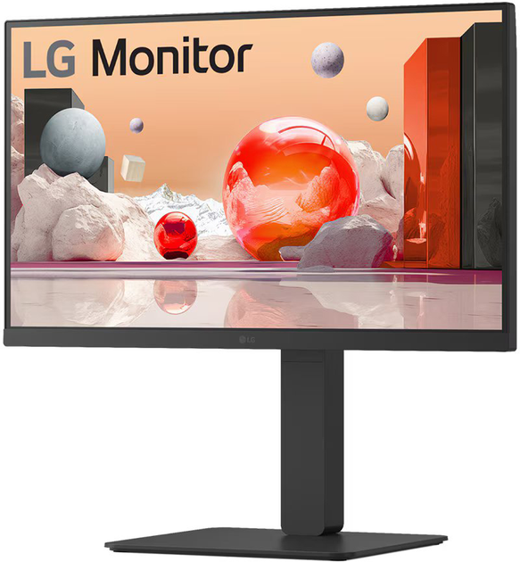Monitor 24" IPS LG FHD Webcam 100Hz Black (24BA850-B.AEU) - obraz 4