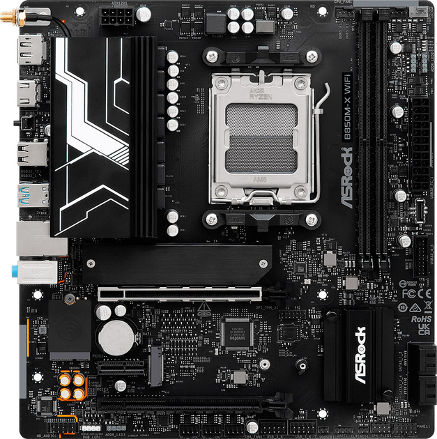 Материнська плата ASRock B850M-X Wi-Fi (sAM5, AMD B850, PCI-Ex16) - зображення 1