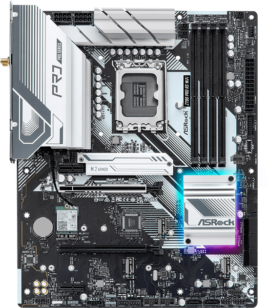 Материнська плата ASRock Z790 Pro RS Wi-Fi (s1700, Intel Z790, PCI-Ex16) - зображення 1