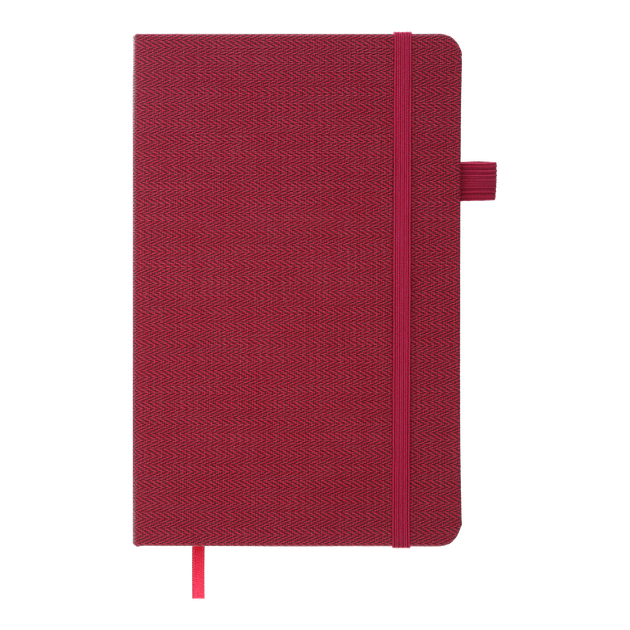 Книга записна Buromax TWEED 125*195мм 96 аркушів у клітинку обкладинка зі штучної шкіри бордова (BM.291163-13) - изображение 2