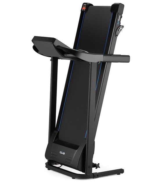 Бігова доріжка Gymtek XT550 синя: Електрична, 2.0 к.с., 12 км/год, 3 Нахили, 12 програм. До 120 кг, Складна для дому, MP3/AUX - Фото 15 Бігова доріжка Gymtek XT550 синя: Електрична, 2.0 к.с., 12 км/год, 3 Нахили, 12 програм. До 120 кг, Складна для дому, MP3/AUX - зображення 15