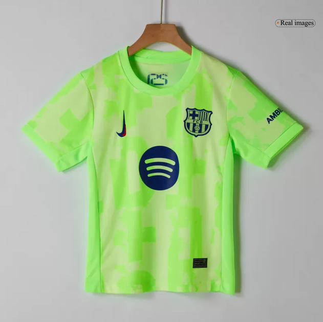 Дитяча футбольна форма Nike Lamine Yamal №19 Barcelona 2024-2025, розмір 28 (зріст 150-160 см), салатова - зображення 4
