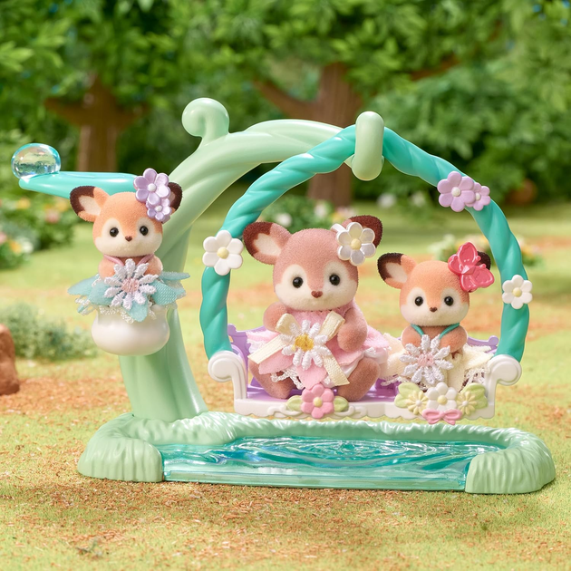 Набір Sylvanian Families Deer Babies Floral Swing Set (SLV5801) - зображення 4