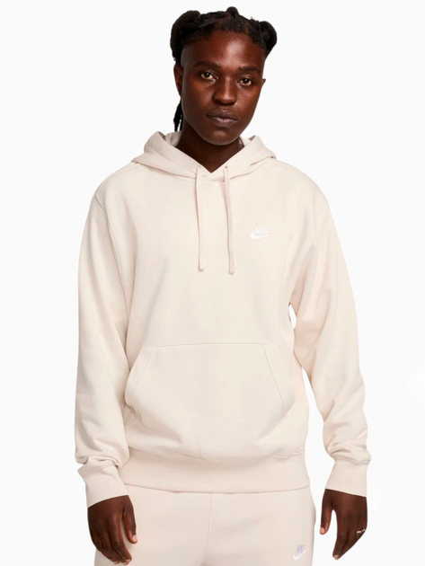 Bluza męska z kapturem ocieplana Nike M Nsw Club Hoodie Po Bb BV2654-104 S Beżowa - obraz 1