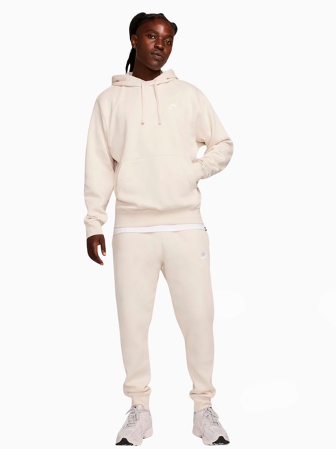 Bluza męska z kapturem ocieplana Nike M Nsw Club Hoodie Po Bb BV2654-104 M Beżowa - obraz 3