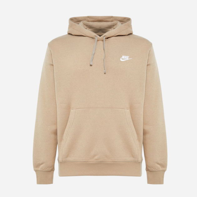 Bluza męska z kapturem ocieplana Nike Sportswear Club Fleece BV2654-247 2XL Ciemnobeżowa - obraz 4