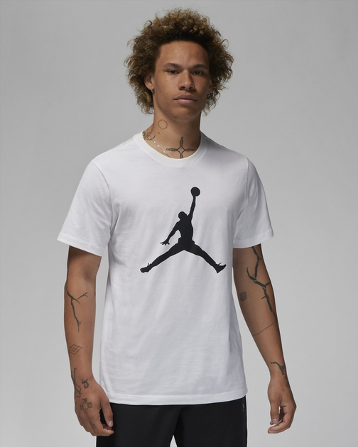 Футболка бавовняна довга чоловіча Nike Jordan Jumpman CJ0921-100 XL Біла (193145968301) - зображення 1