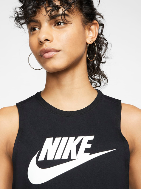 Спортивна майка жіноча Nike W Nsw Tank Mscl Futura New CW2206-010 M Чорна (193658480291) - зображення 4