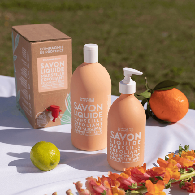 Mydło marsylskie w płynie Compagnie De Provence Exfoliating Refill 1 l (3551780006135) - obraz 5