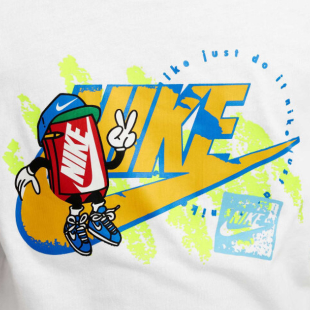 Koszulka dziewczęca bawełniana Nike Sportswear FZ5166-100 XS (122-128 cm) Biała - obraz 4