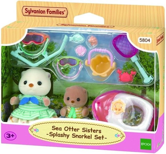 Zestaw Sylvanian Families Sea Otter Sisters Splashy Snorkle Set (SLV5804) - obraz 1