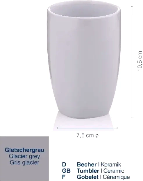 Стакан для зубных щеток Kela Landora Ледниково-серый 10.5х7.5 см (20406k) - изображение 2