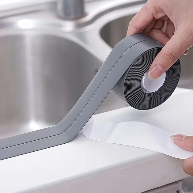 Водонепроницаемая самоклеющаяся лента для герметизации углов AquaShield Pro Grey 3,2м Серая - изображение 4