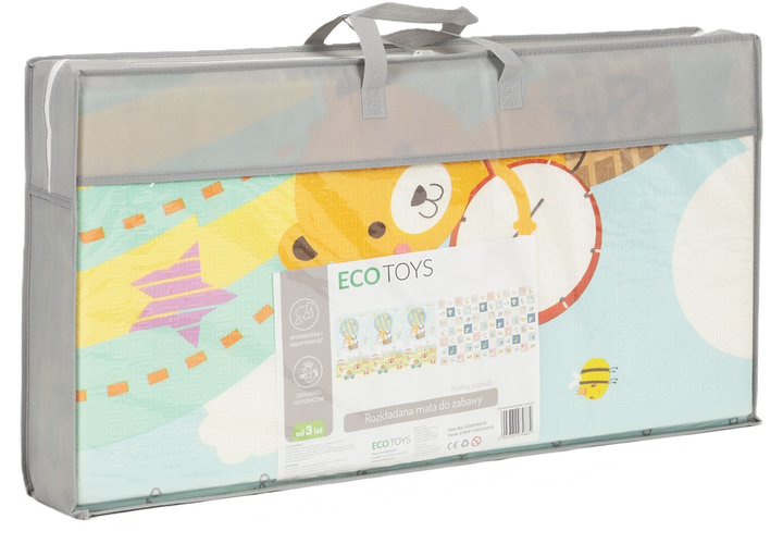 Навчальний пінопластовий килимок EcoToys складний, двосторонній (5903769979882) - зображення 1