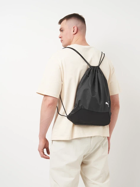 Рюкзак спортивный тканевый 16 л вмещает формат А4 Puma TeamGoal Gym Sack 09024001 Black (4099685695423) - изображение 2