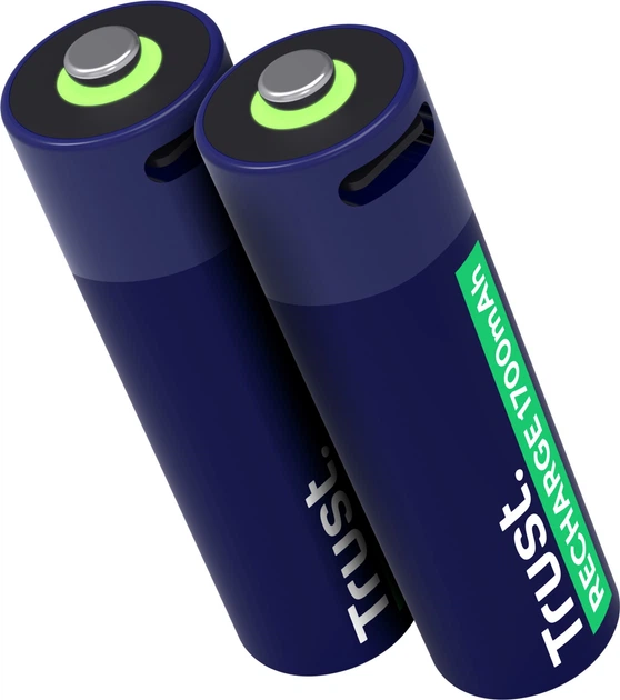 Akumulatorki Trust USB Type-C AA, 1.5V 1700mAh, Li-Ion, 2 szt (TR25584) - obraz 4