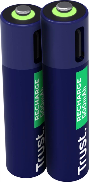 Akumulatorki Trust USB Type-C AAA 1.5V 500mAh Li-Ion 2 szt. (8713439255850) - obraz 2