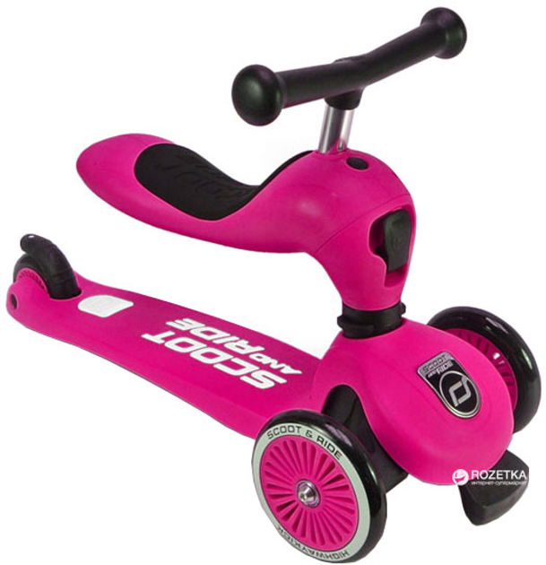 Самокат Scoot&Ride Highwaykick 3 колеса до 20/50 кг 1+ Розовый (SR ...