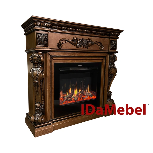 Каминокомплект IDaMebel Seville дубовый (1196x1120x356) с камином V-Art 25 с 5D эффектом пламени, обогревом, звуком и дровами - Фото 3 Каминокомплект IDaMebel Seville дубовый (1196x1120x356) с камином V-Art 25 с 5D эффектом пламени, обогревом, звуком и дровами - изображение 3