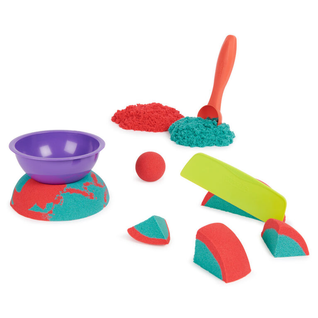 Zestaw Spin Master Kinetic Sand dwukolorowy piasek kinetyczny z akcesoriami (778988491652) - obraz 2