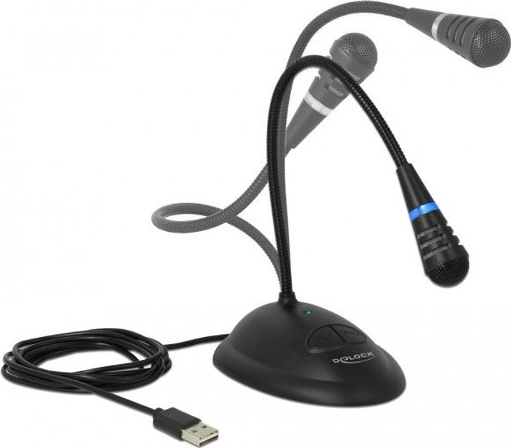 Мікрофон Delock USB Gooseneck для конференцій (4043619658718) - зображення 2