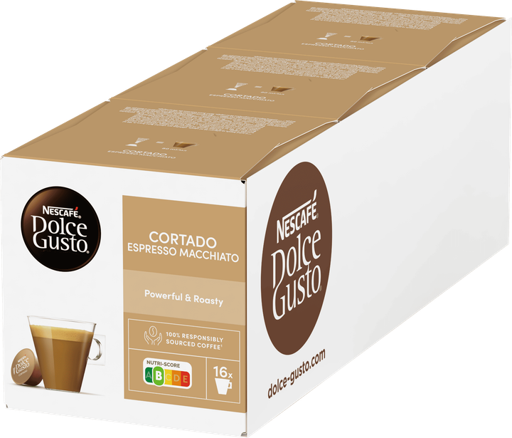 Акція на Набір Кава в капсулах NESCAFE Dolce Gusto Cortado Espresso Macchiato 3 упаковки х 16 шт від Rozetka