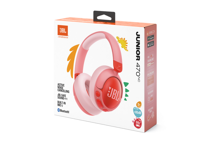 Беспроводные наушники детские JBL Junior 470NC (JBLJR470NCPIK) Pink (розовые) - изображение 7