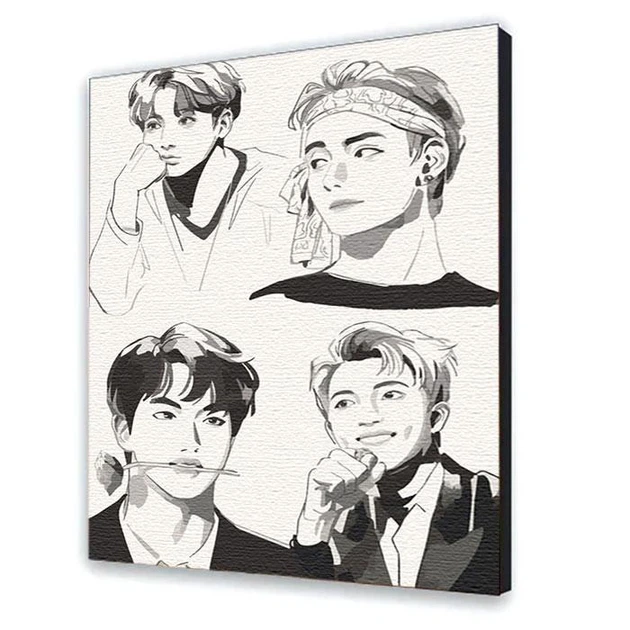 Картина за номерами з лаком ArtCraft "BTS. Fan Art" 40*50 см 10278-AC - Фото 1 Картина за номерами з лаком ArtCraft "BTS. Fan Art" 40*50 см 10278-AC - зображення 1