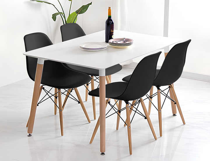 Набір стільців для кухні та вітальні ModernHome by Multistore 4 шт чорні (PC-005 BLACK 4SZT) - зображення 5