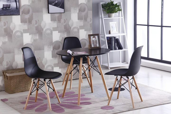 Набір стільців для кухні та вітальні ModernHome by Multistore 4 шт чорні (PC-005 BLACK 4SZT) - зображення 6
