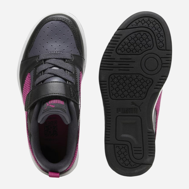Дитячі високі кеди для хлопчика Puma Rebound V6 Lo Cord Ac+ Ps 398723-02 33 (1UK) Сірий/Чорний (4067979610919) - зображення 3