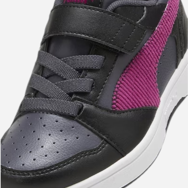 Дитячі високі кеди для хлопчика Puma Rebound V6 Lo Cord Ac+ Ps 398723-02 33 (1UK) Сірий/Чорний (4067979610919) - зображення 4