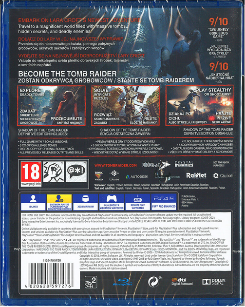 Гра PS4 Shadow Of The Tomb Raider: Definitive Edition (Blu-ray диск) (4020628597276) - зображення 2