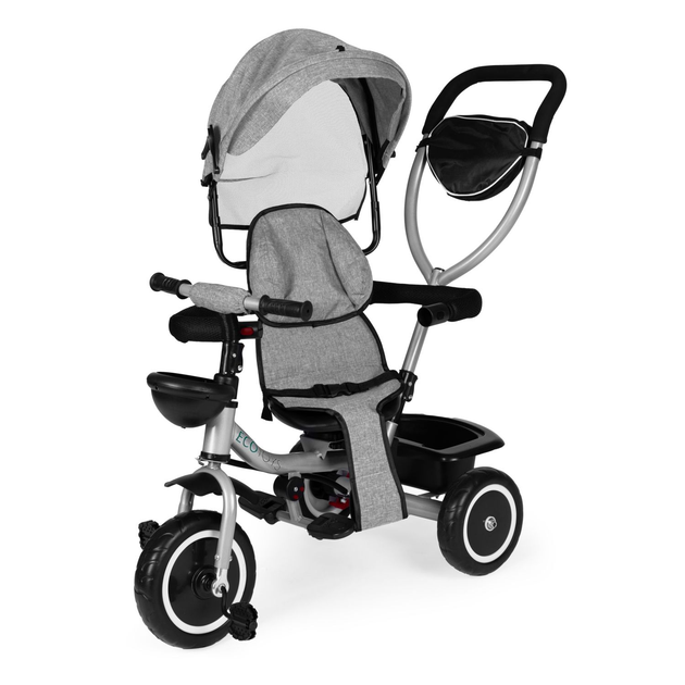 Триколісний велосипед прогулянковий EcoToys 2 в 1 WQL-066-52 Сірий (5905817005901) - зображення 5