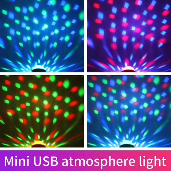 Energolux QR-223 LED 12 режимів, RGB, диско-куля USB для дома та авто, cвітломузика з пультом, лазерний диско проектор 360° з рухливим ефектом, активація під ритм музики - Фото 3 Energolux QR-223 LED 12 режимів, RGB, диско-куля USB для дома та авто, cвітломузика з пультом, лазерний диско проектор 360° з рухливим ефектом, активація під ритм музики - зображення 3