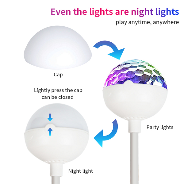 Energolux QR-223 LED 12 режимів, RGB, диско-куля USB для дома та авто, cвітломузика з пультом, лазерний диско проектор 360° з рухливим ефектом, активація під ритм музики - Фото 8 Energolux QR-223 LED 12 режимів, RGB, диско-куля USB для дома та авто, cвітломузика з пультом, лазерний диско проектор 360° з рухливим ефектом, активація під ритм музики - зображення 8