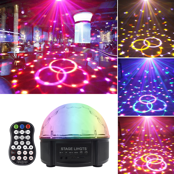 Energolux QR-115 12 цветной, стерео LED RGB, Bluetooth диско-шар, светомузыка с пультом, лазерный диск проектор 360° с подвижным эффектом, активация под ритм музыки - Фото 7 Energolux QR-115 12 цветной, стерео LED RGB, Bluetooth диско-шар, светомузыка с пультом, лазерный диск проектор 360° с подвижным эффектом, активация под ритм музыки - изображение 7